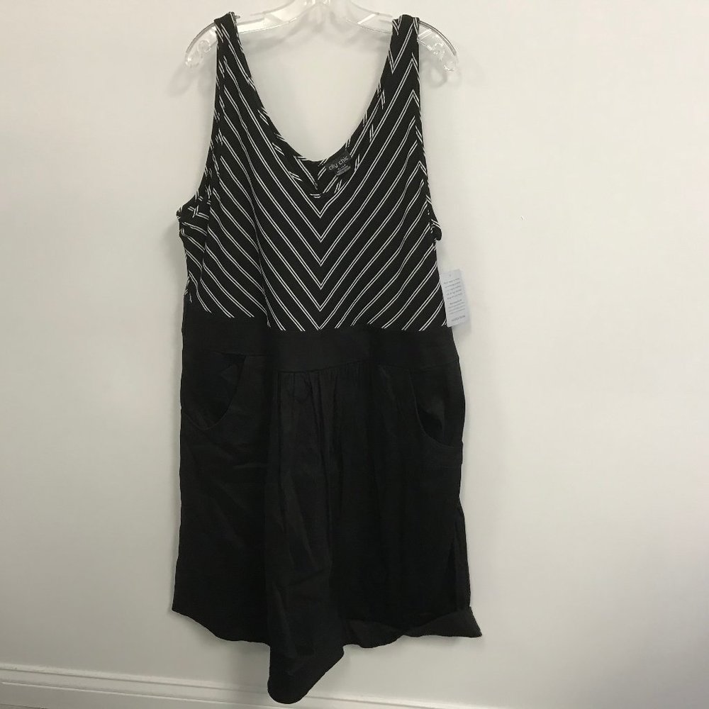 NWT Womens Plus Size 22W Nordstrom City Chic Black Sleeveless Maxi Dress